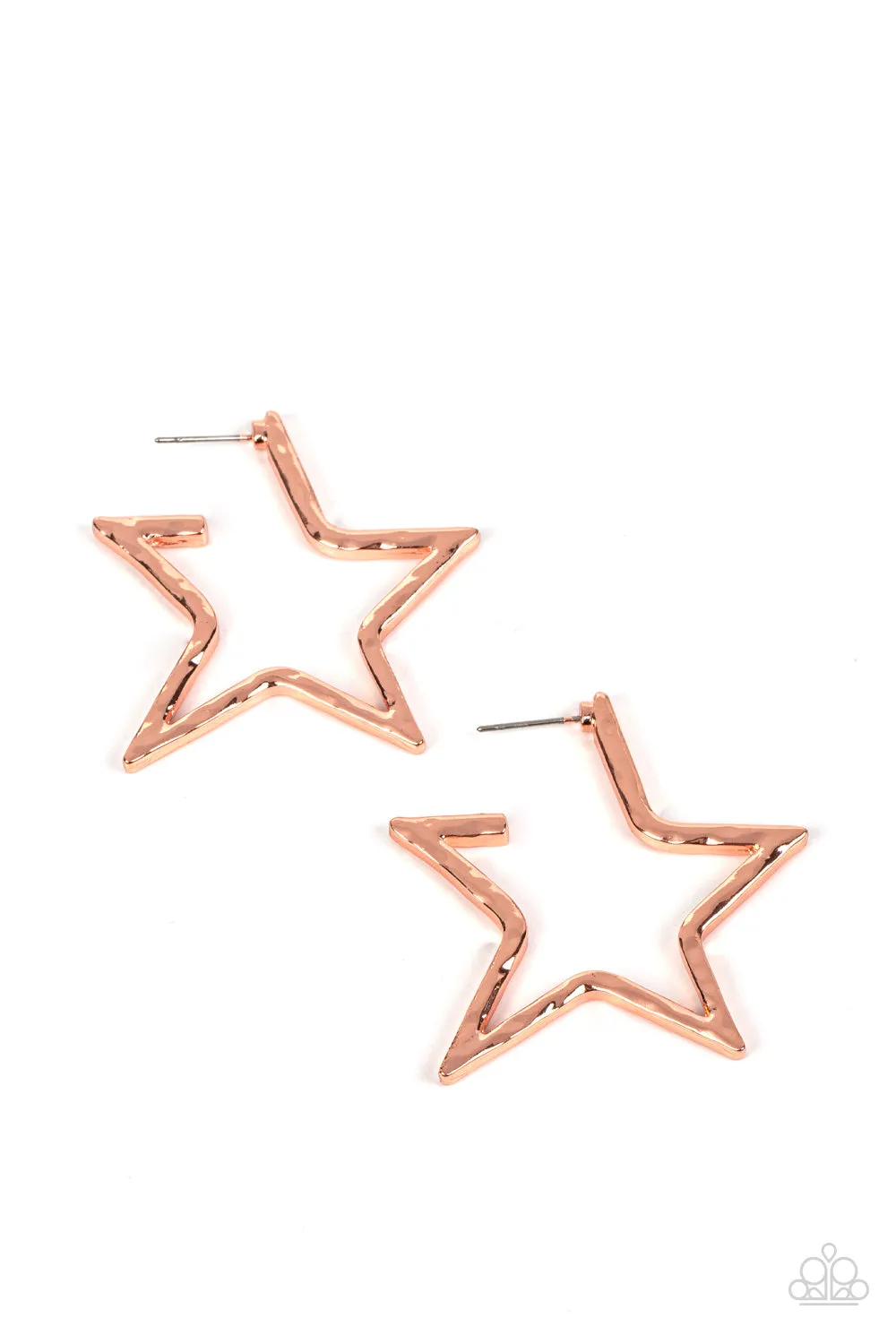 Paparazzi All-Star Attitude - Copper Hoop Earrings