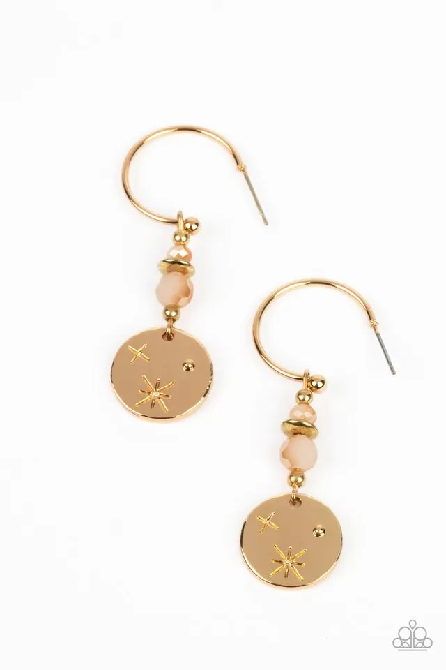 Paparazzi Earring ~ Artificial STARLIGHT - Gold