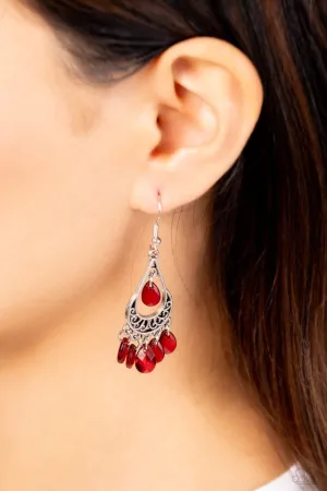 Paparazzi Earring ~ Beachside Ballroom - Silver