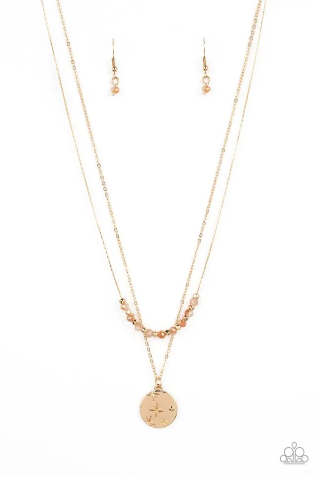 Paparazzi Necklace ~ Stunning Supernova - Gold