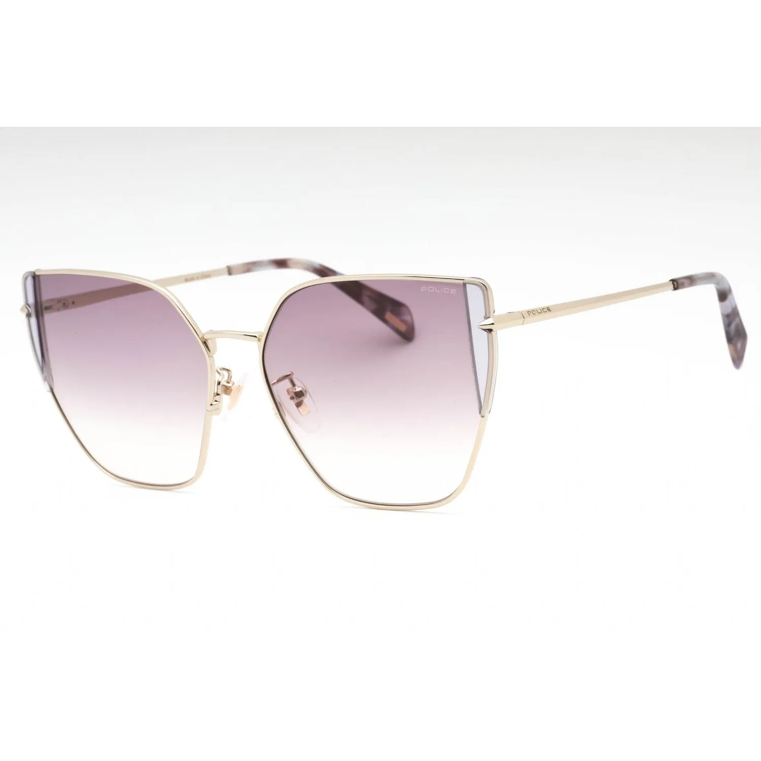 Police SPLL38 Sunglasses Shiny Light Gold / Gradient Violet