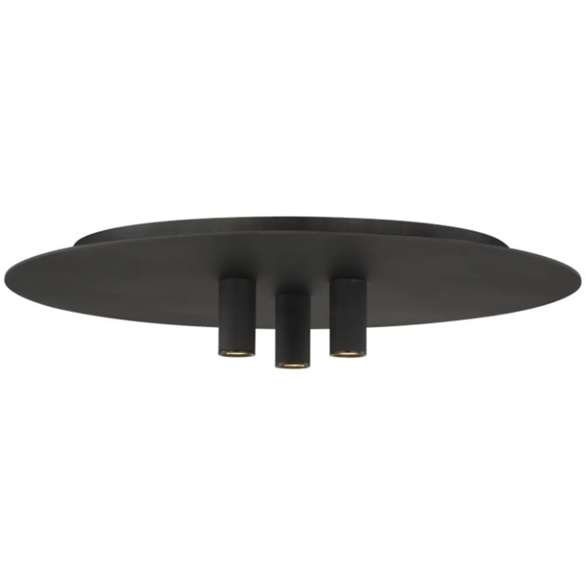 Ponte 16 in. LED Flush Mount Light Black Finish 120V