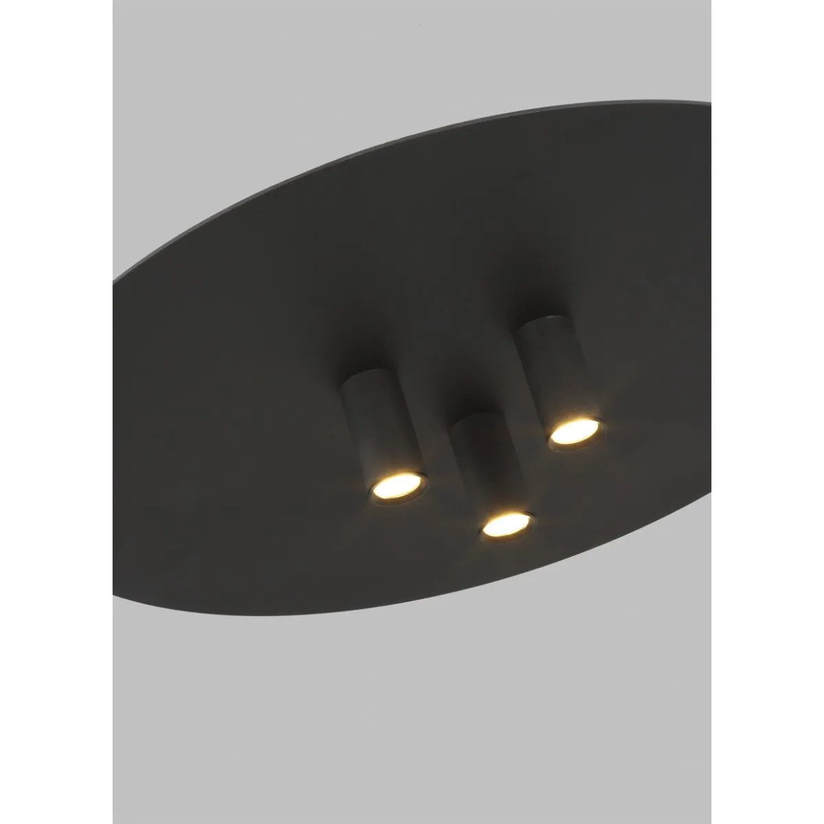 Ponte 16 in. LED Flush Mount Light Black Finish 120V