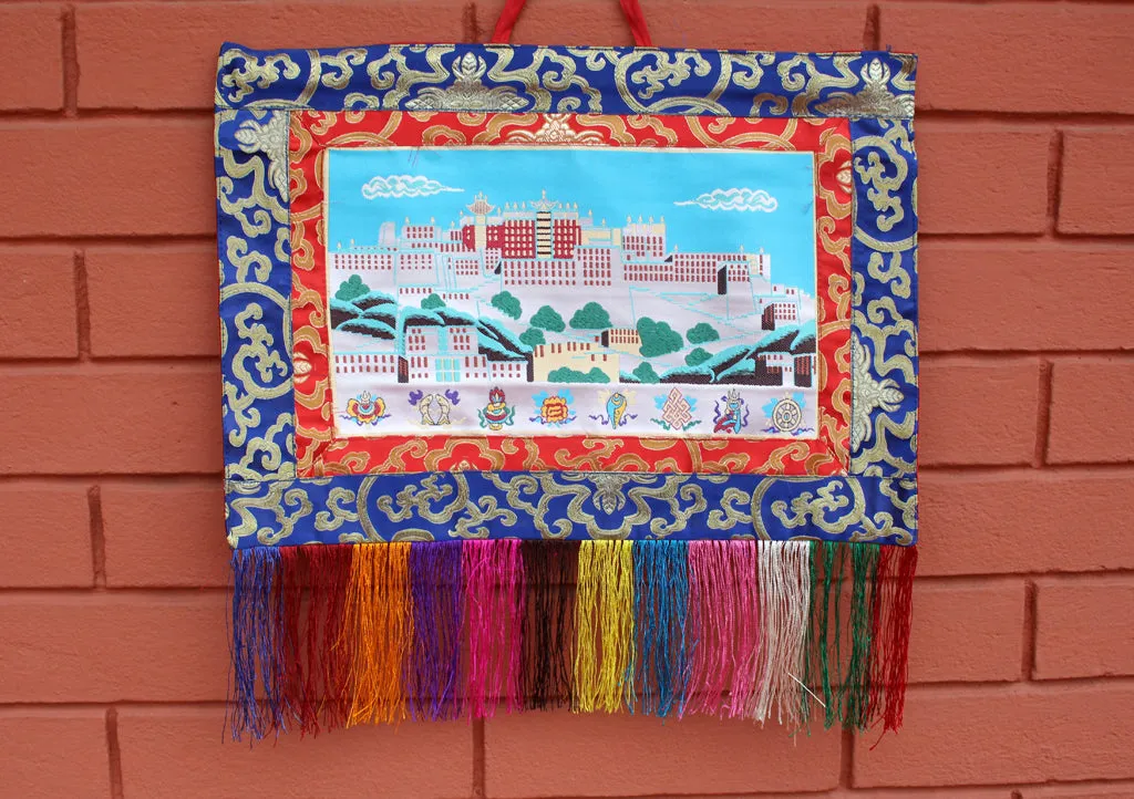 Potala Palace Embroidery Thangka Wall Hanging