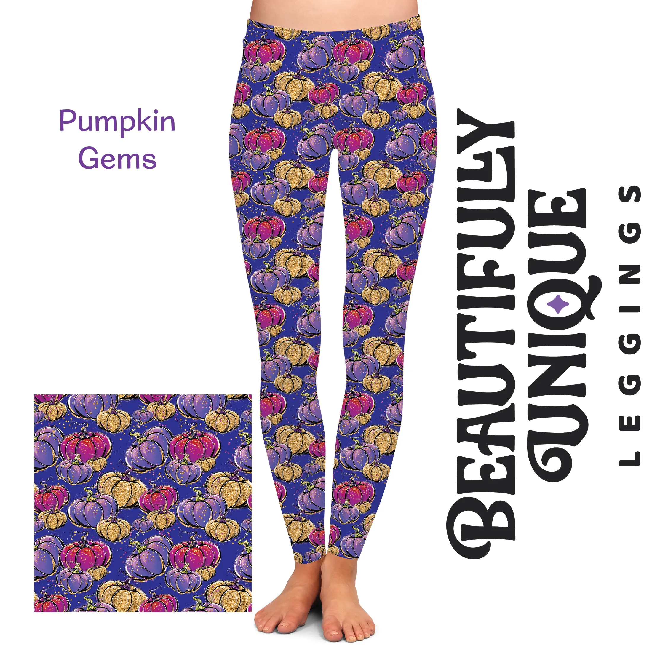 Pumpkin Gems - High-quality Handcrafted Vibrant Leggings