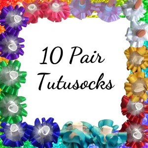 Reignbowsntoes Rainbow Deal! 10 Tutu Socks for $100