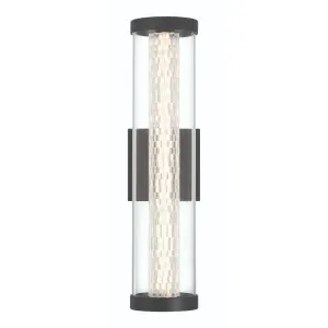 Savron 18 in. LED Outdoor Wall Light black Finish