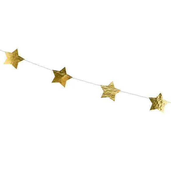 Shiny Star Garland - Gold