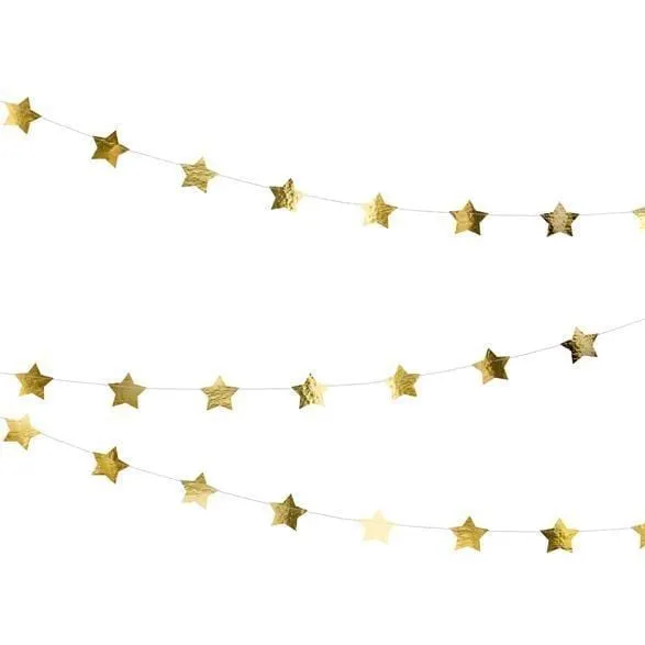 Shiny Star Garland - Gold