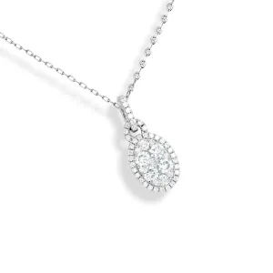 Simple Oval Diamond Pendant