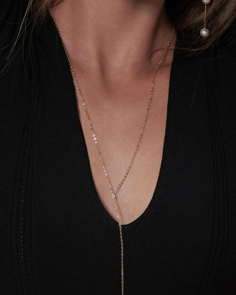 Simple Y Lariat Necklace