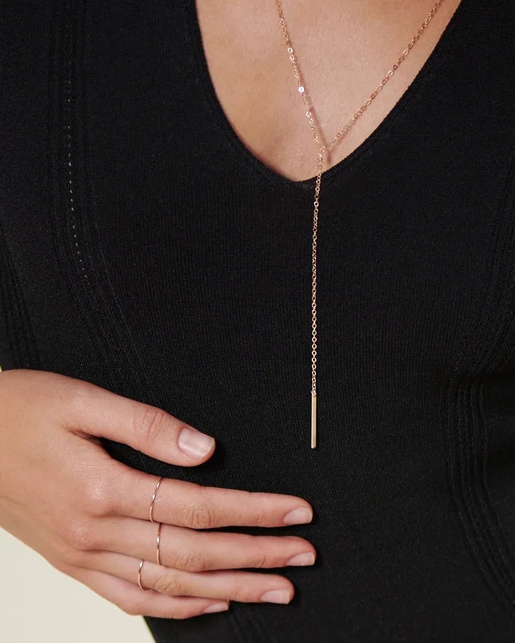 Simple Y Lariat Necklace