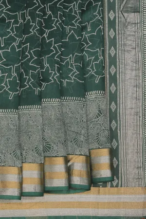 Simple Yet Elegant Leaf Print Saree