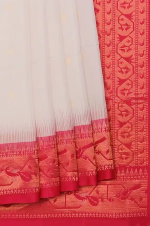 Simple Yet Elegant White Saree