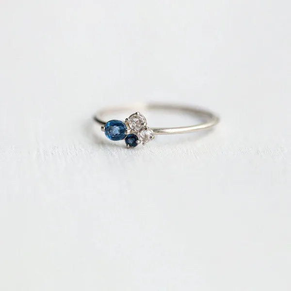 Skinny sapphire ring |Boho stacking ring | Minimalist | Tiny sapphire ring