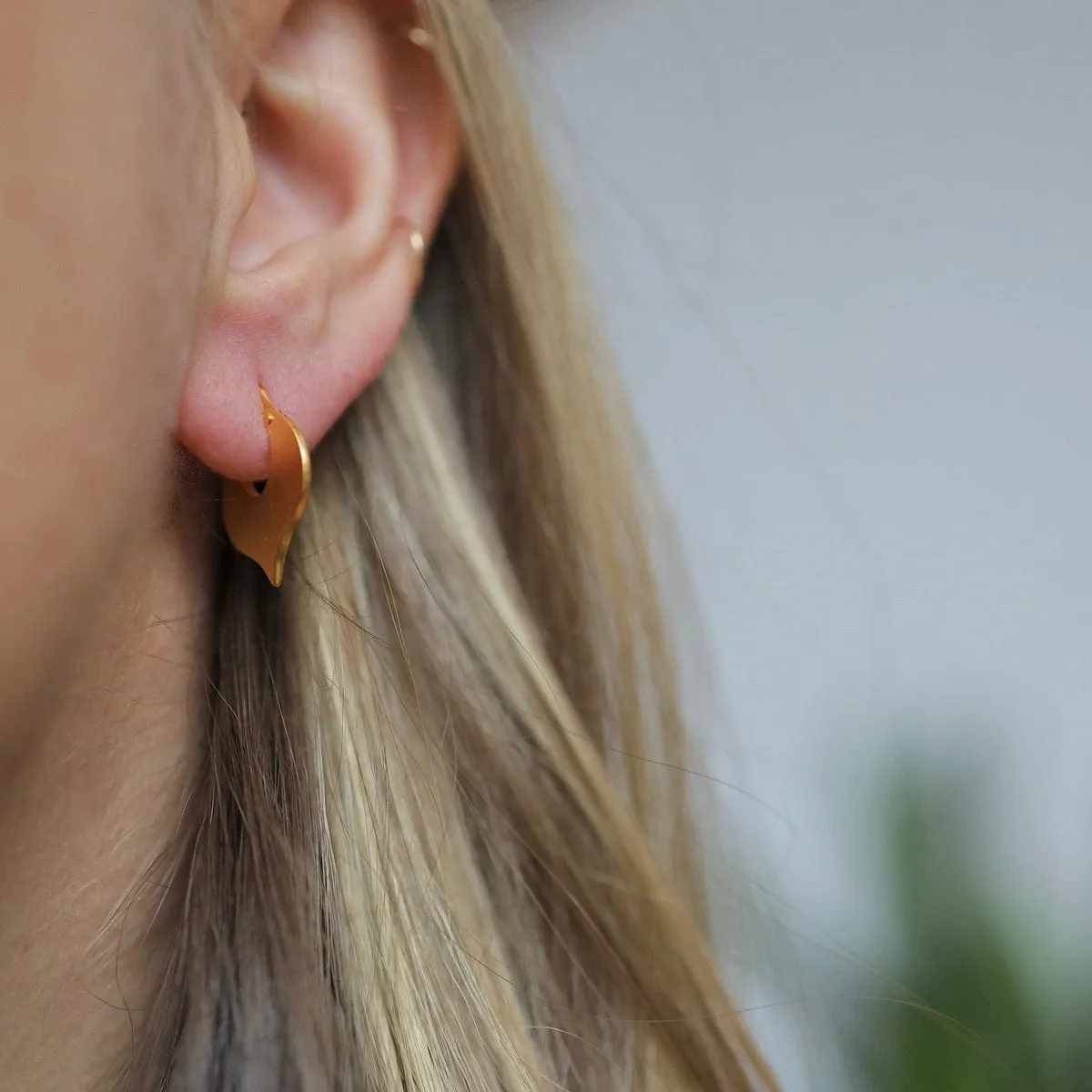 Small Alhambra Hoop Earrings - Gold Plated Brass