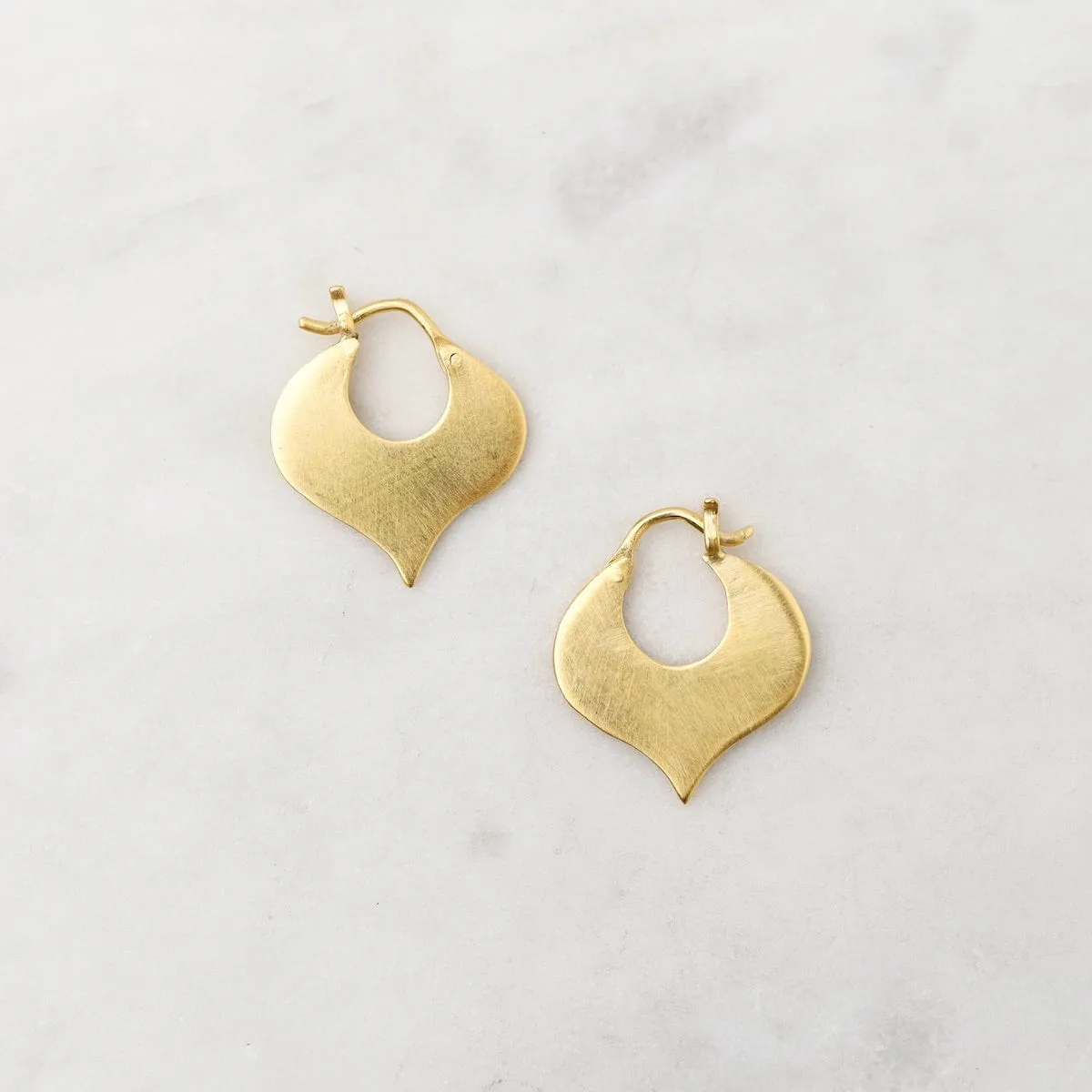 Small Alhambra Hoop Earrings - Gold Plated Brass