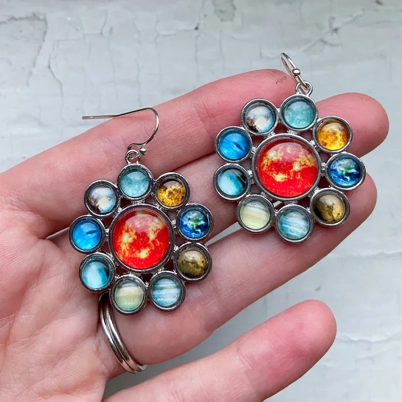 Solar System Halo Earrings