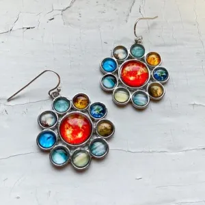 Solar System Halo Earrings