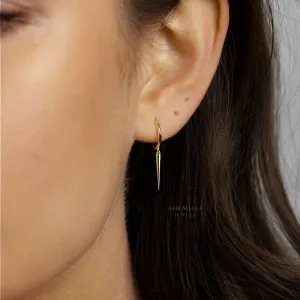 Spike Hoops Earrings, Gold, Silver Black SHEMISLI - SH091