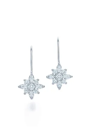 Star Diamond Drop Earrings