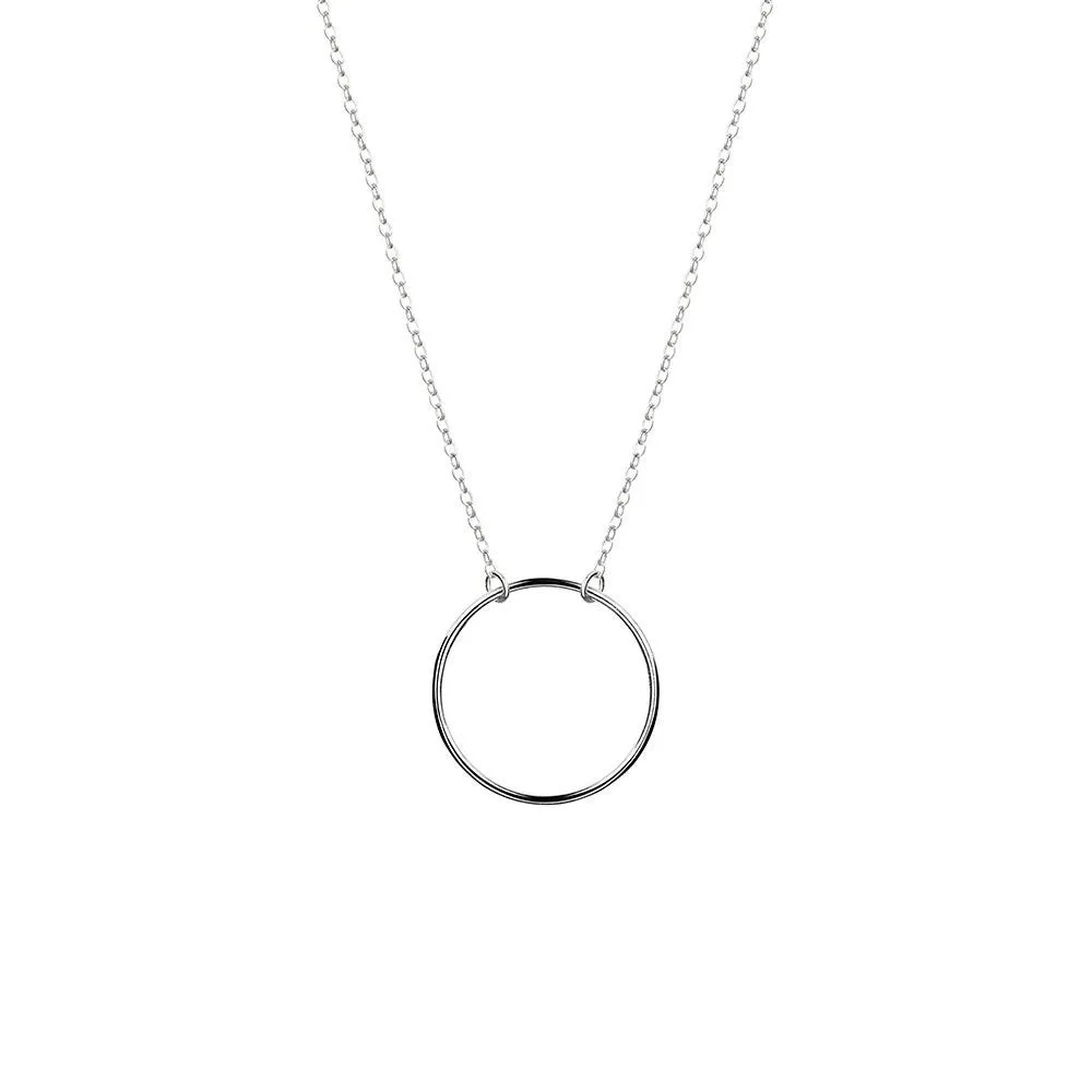 Sterling Silver Necklace - Open Circle