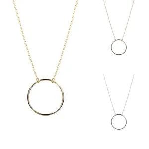 Sterling Silver Necklace - Open Circle