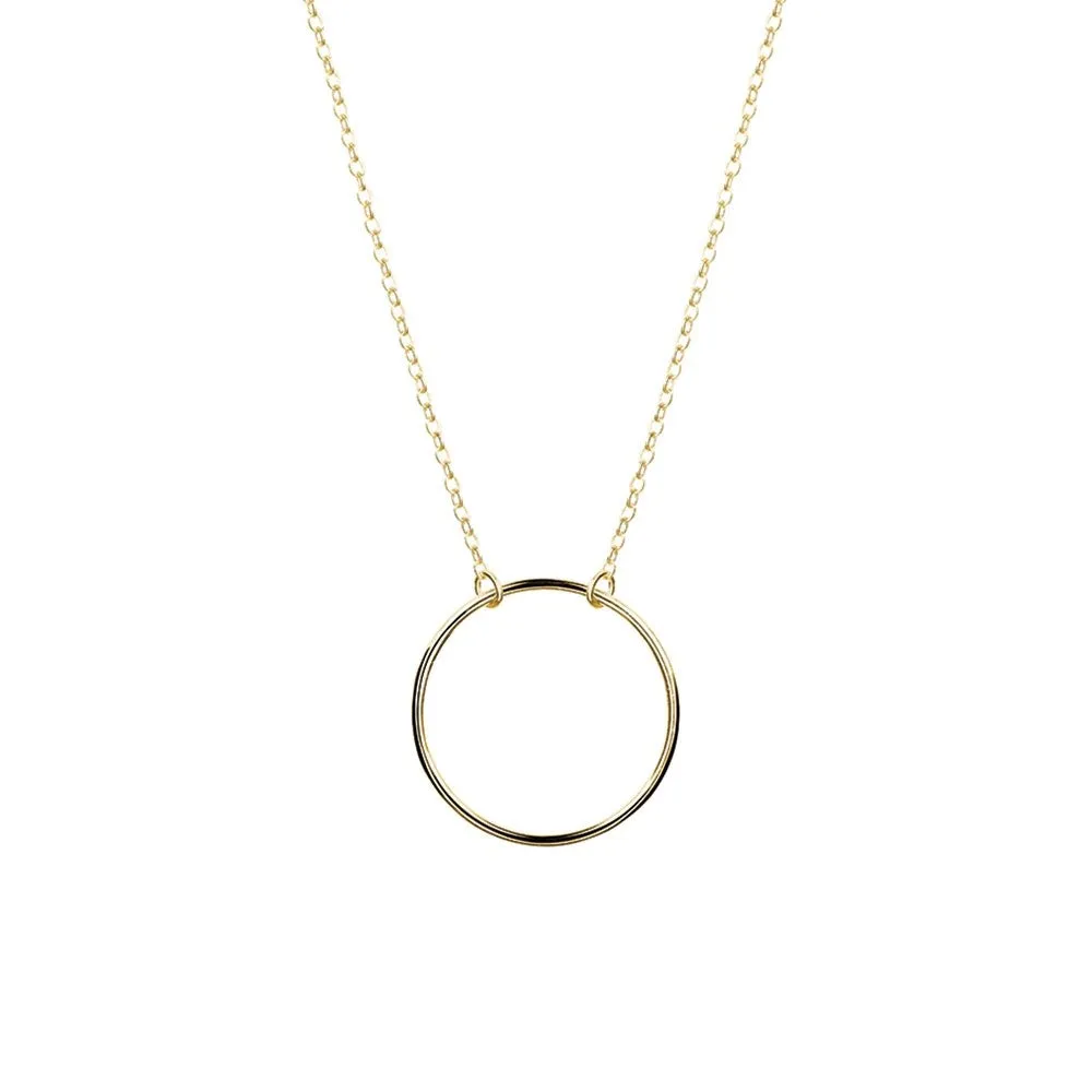 Sterling Silver Necklace - Open Circle