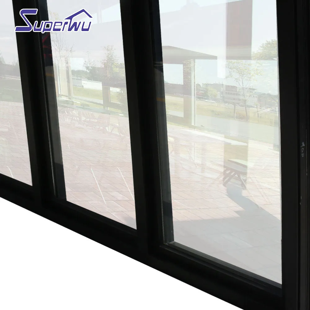 Superwu Canada certificate top quality modern aluminum large glass picture windows