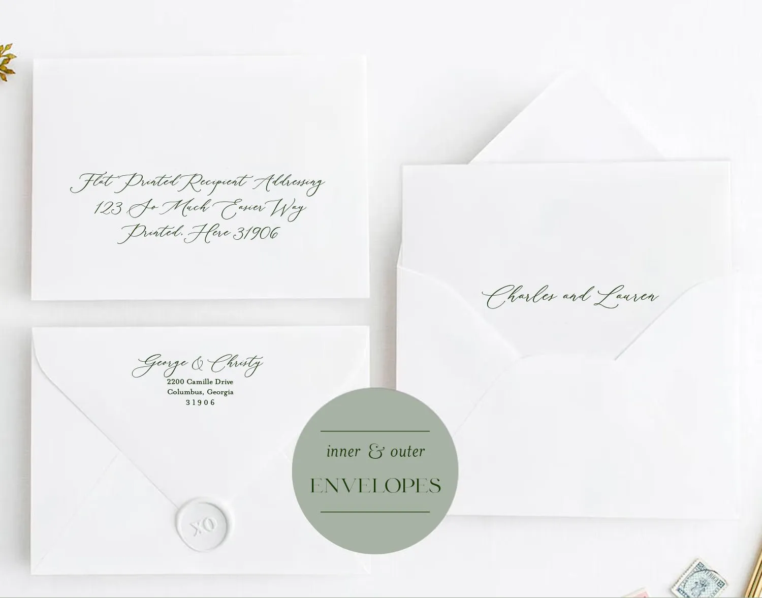 The Lily Suite  - SAMPLE Letterpress Wedding Invitation