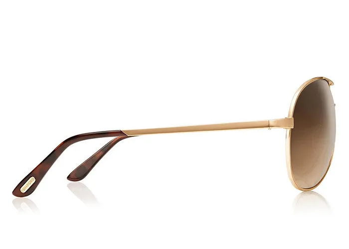 Tom Ford FT0035 CHARLES ROUND AVIATOR SUNGLASSES