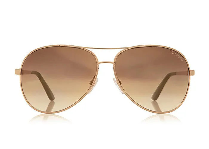 Tom Ford FT0035 CHARLES ROUND AVIATOR SUNGLASSES