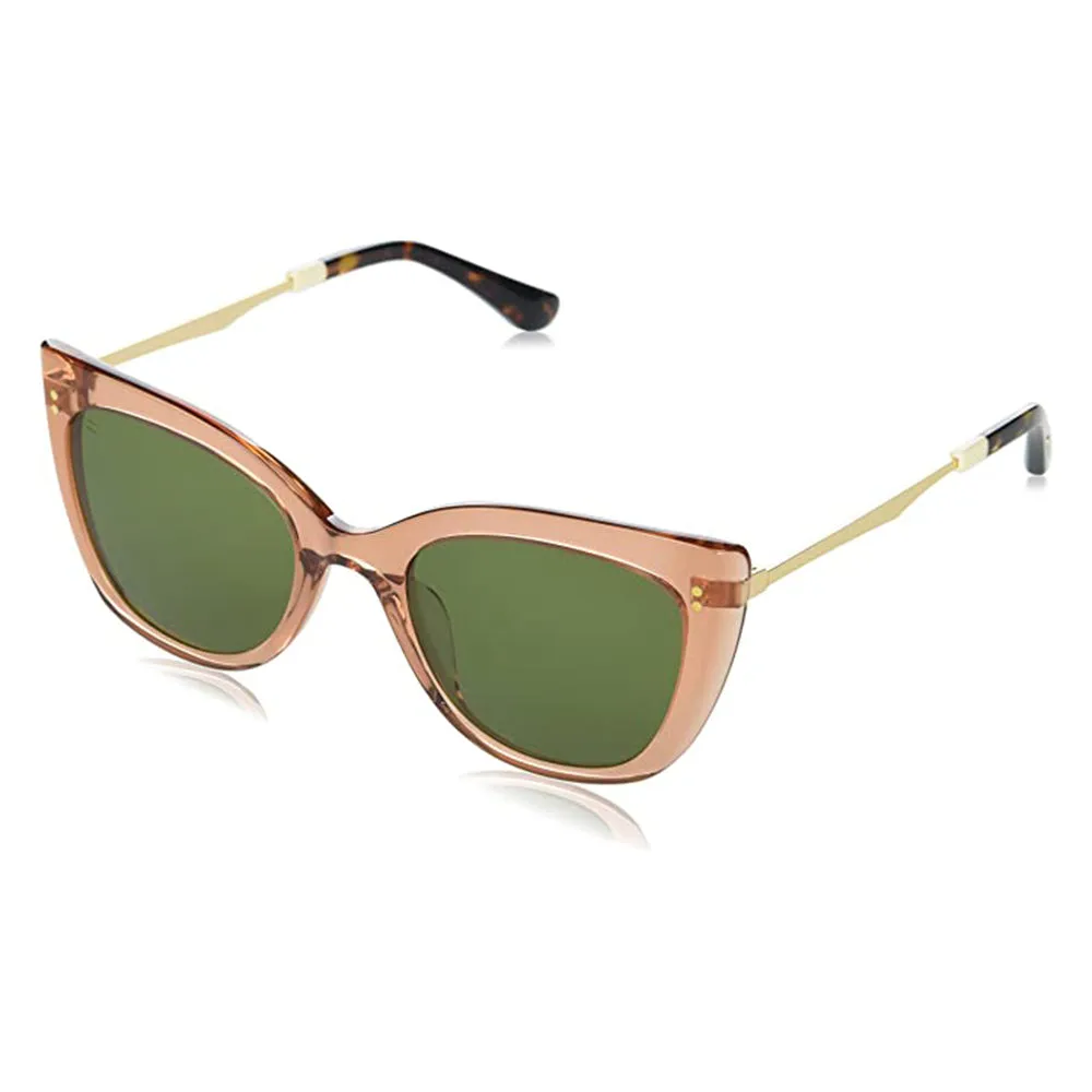 TOMS Women's Rust Crystal/Shiny Gold Frame Bottle Green Lens Sophia Cat Eye Non-Polarized Sunglasses - 10016144