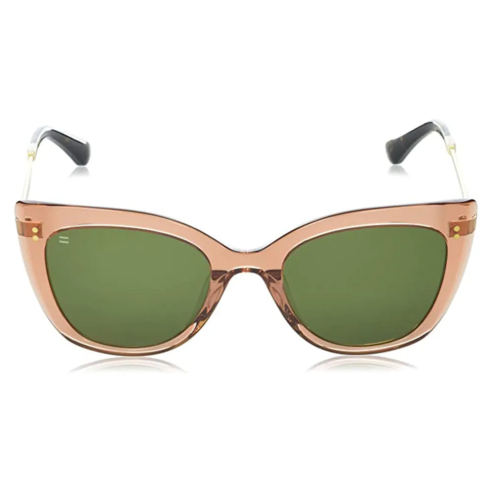 TOMS Women's Rust Crystal/Shiny Gold Frame Bottle Green Lens Sophia Cat Eye Non-Polarized Sunglasses - 10016144