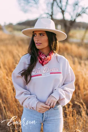 Tri Delta Classic Sand Crewneck