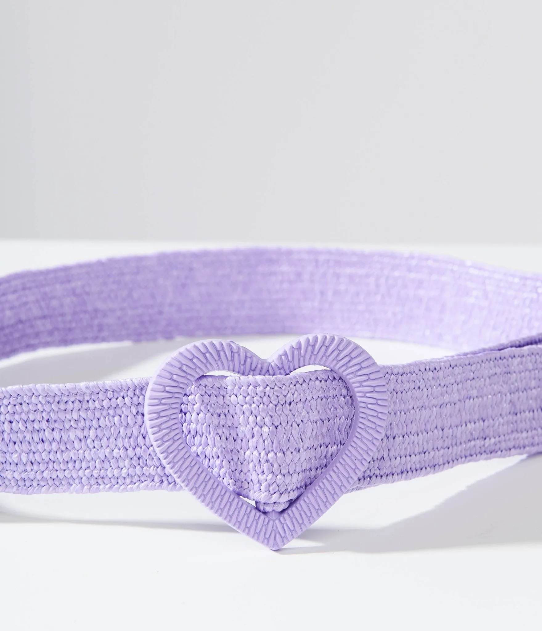 Unique Vintage Purple Heart Buckle Woven Belt