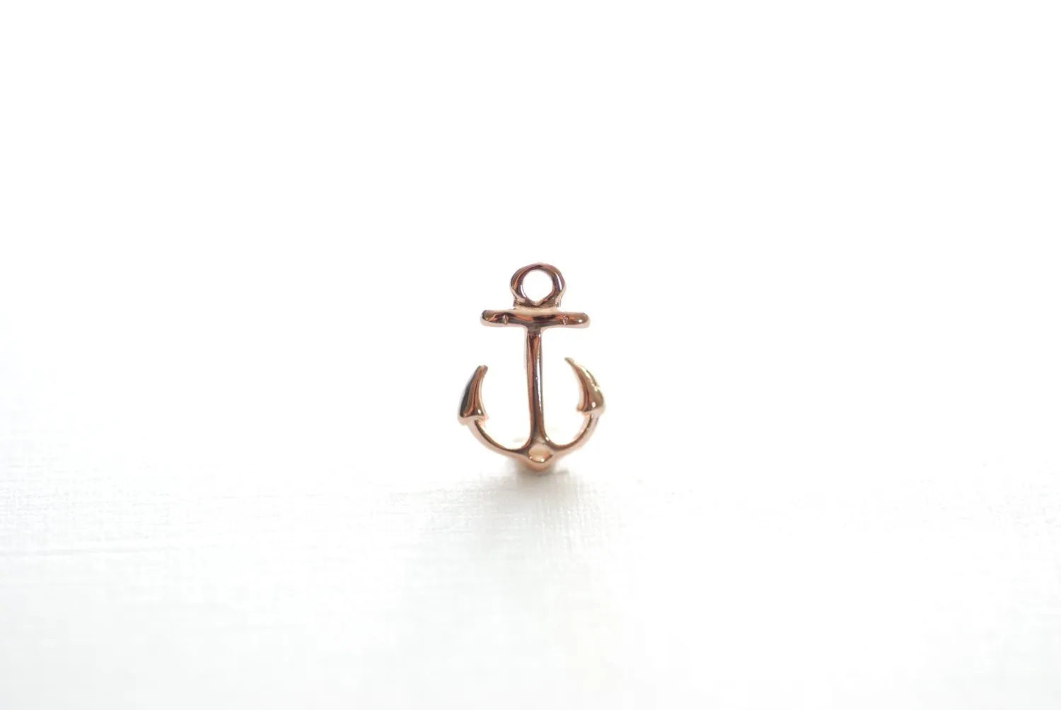 Vermeil Rose Wholesale Gold Anchor Connector - 18k gold plated over sterling silver, Rose Gold Anchor Link Spacer Connector, Nautical Anchor Charm,101