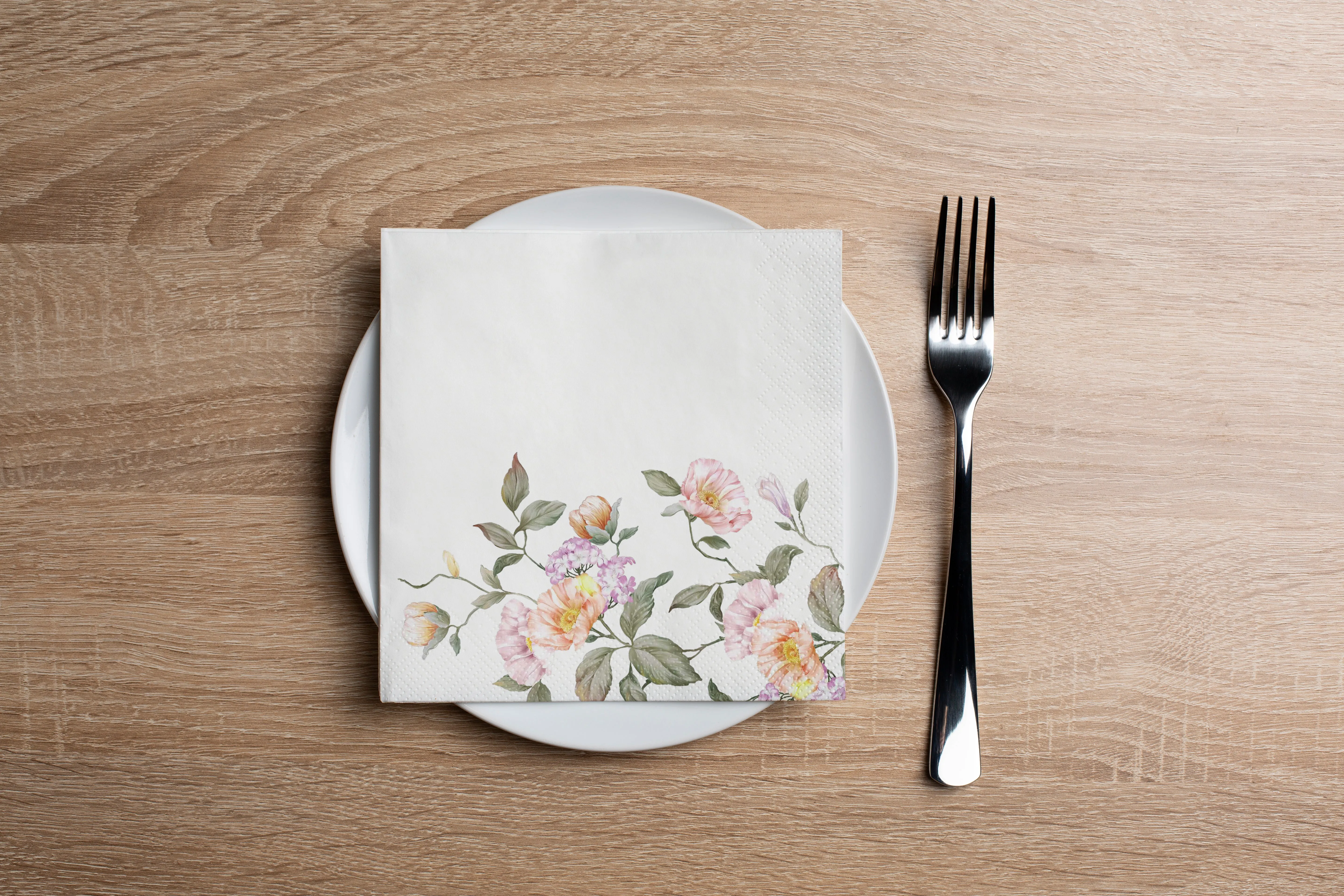 Vibrant Floral Cocktail Napkin