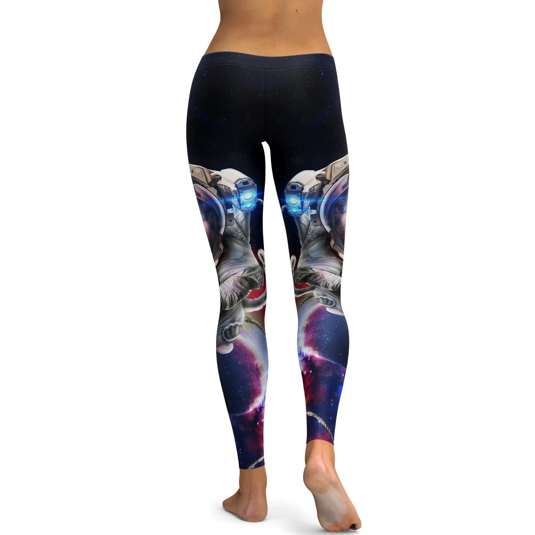 Vibrant Space Cat Leggings