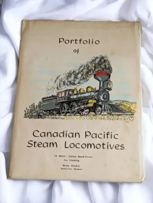 Vintage Portfolio Of Canadian Pacific Steam Locomotives