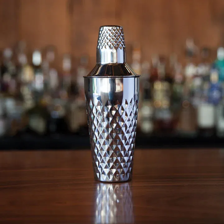 Viski Stainless Steel Faceted Cocktail Shaker