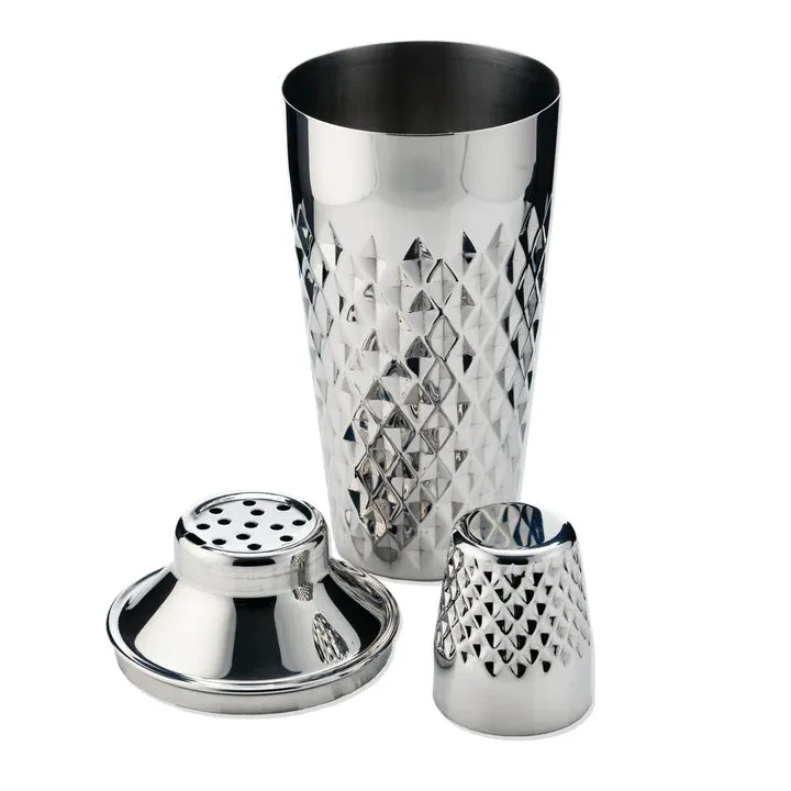 Viski Stainless Steel Faceted Cocktail Shaker