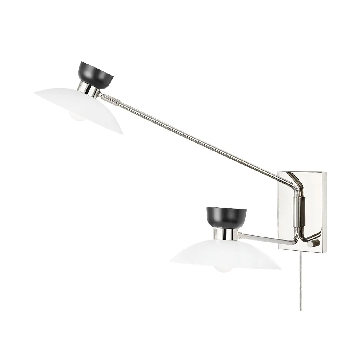 Whitley 20 in. Armed Sconce Polished Nickel finish